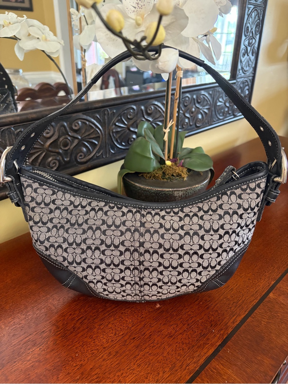 Coach J4D-6351 Signature Canvas/Leather SoHo Mini Hobo
